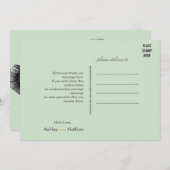 Elegantes Schwarzes Weiß Wasserfarbenfrohe Hochzei Einladung (Vorne/Hinten)