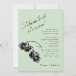 Elegantes Schwarzes Weiß Wasserfarbenfrohe Hochzei Einladung