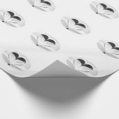 Elegantes schwarzes/weißes geschenkpapier (Ecke)