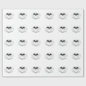 Elegantes schwarzes/weißes geschenkpapier (Flach)