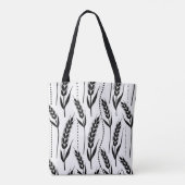 Elegantes Schwarzes Weizenmuster Tasche (Rückseite)