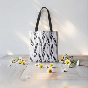 Elegantes Schwarzes Weizenmuster Tasche