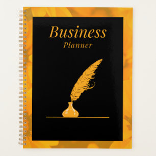 Elegantes Schwarzgoldgeschäft Planer