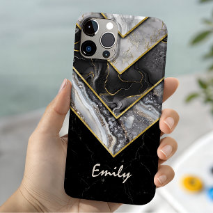 Elegantes Schwarzgrau einzigartiges geometrisches Case-Mate iPhone Hülle