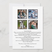 Elegantes Schwarzkalligraphiejahr im Foto Feiertagskarte (Rückseite)