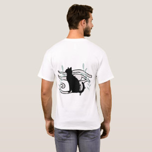 Elegantes Schwarzkatzen- & Ägyptisches-Auge-T-Shir T-Shirt