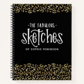 Elegantes Schwarzmeer-Sketch Notizblock (Vorderseite)