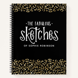 Elegantes Schwarzmeer-Sketch Notizblock