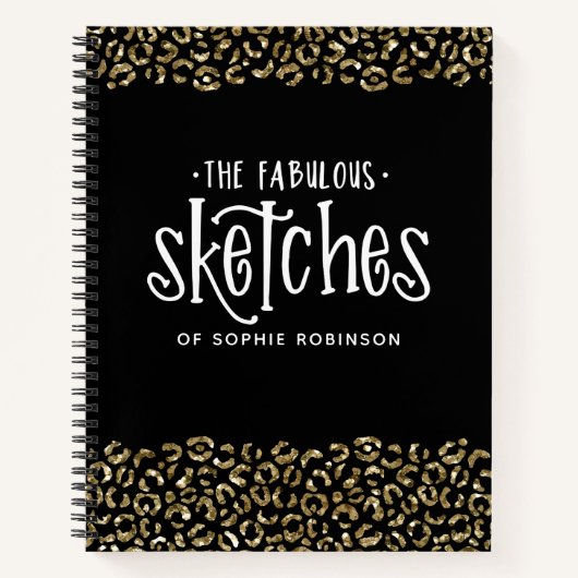 Elegantes Schwarzmeer-Sketch Notizblock (Vorderseite)