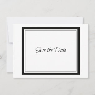 Elegantes Schwarzrand Save-The-Date Save The Date