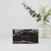 elegantes Schwarzspiel Visitenkarte (Stehend Vorderseite)