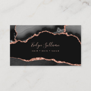 elegantes Schwarzspiel Visitenkarte