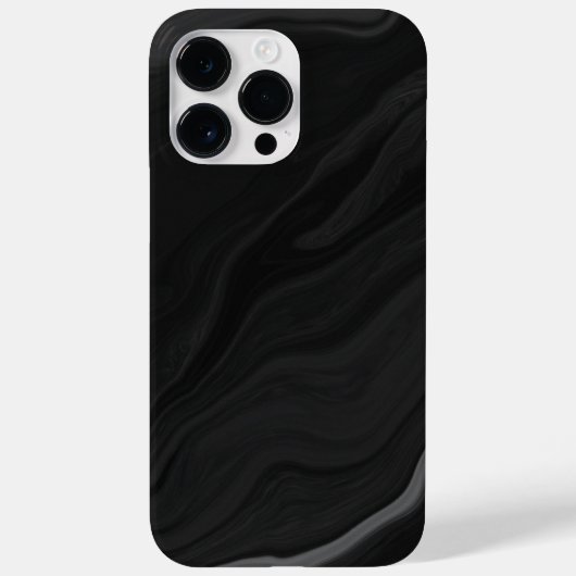 Elegantes Schwarzstein-Marmor-Muster Case-Mate iPhone Hülle (Rückseite)