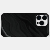 Elegantes Schwarzstein-Marmor-Muster Case-Mate iPhone Hülle (Rückseite (Horizontal))