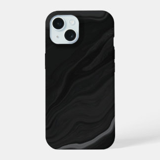 Elegantes Schwarzstein-Marmor-Muster iPhone 15 Hülle