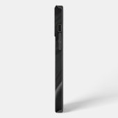 Elegantes Schwarzstein-Marmor-Muster iPhone Hülle (Linke Seite)