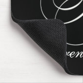 Elegantes Schwarzweiss-Monogramm - zeichnen Sie A Mousepad (Ecke)
