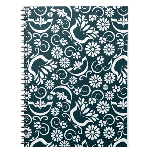 Elegantes Schwarzweiß-Notebook Notizblock (Vorderseite)