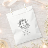 Elegantes, Schwarzweiß-Wappen Geschenktütchen (Ausgeschnitten)