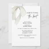 Elegantes Schwarzweiß-Weiß-Brautparty Einladung (Vorderseite)