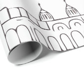 elegantes Schwarzweißpapier Geschenkpapier (Rolleneckpunkt)