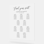 Elegantes Script 10 Tabelle Seating Chart Akryllis Acrylschild (Winkel)