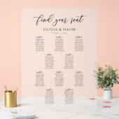 Elegantes Script 10 Tabelle Seating Chart Akryllis Acrylschild (Hochzeit)