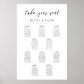 Elegantes Script 10 Tables Willkommenssymbol Poster (Vorne)