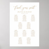 Elegantes Script 10 Tables Willkommenssymbol Poster (Vorne)