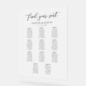 Elegantes Script 11 Tabelle Seating Chart Akryllis Acrylschild (Winkel)