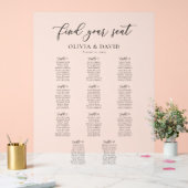 Elegantes Script 11 Tabelle Seating Chart Akryllis Acrylschild (Hochzeit)