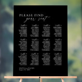 Elegantes Script 12 Table Seating Chart Akryllisch Acrylschild (Neutral)