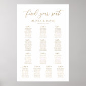 Elegantes Script 13 Tables - Begrüßungsdiagramm Poster (Vorne)