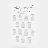 Elegantes Script 14 Table Seating Chart Akryllisch Acrylschild (Winkel)