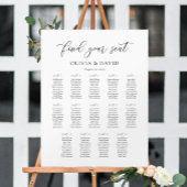 Elegantes Script 14 Table Seating Chart Poster