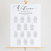 Elegantes Script 14 Tables Willkommenssymbol Poster