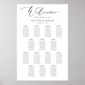 Elegantes Script 14 Tables Willkommenssymbol Poster (Vorne)