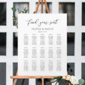Elegantes Script 15 Tabelle Seating Chart Poster