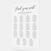 Elegantes Script 15 Table Seating Chart Akryllisch Acrylschild (Winkel)
