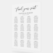Elegantes Script 16 Table Seating Chart Akryllisch Acrylschild (Winkel)