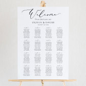 Elegantes Script 16 Tables Willkommenssymbol Poster