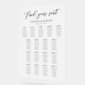Elegantes Script 17 Table Seating Chart Akryllisch Acrylschild (Winkel)
