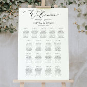 Elegantes Script 17 Tables Willkommenssymbol Poster