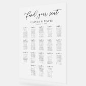 Elegantes Script 18 Table Seating Chart Acrylzeich Acrylschild (Winkel)