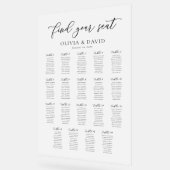 Elegantes Script 19 Table Seating Chart Akryllisch Acrylschild (Winkel)