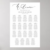 Elegantes Script 19 Tables Willkommenssymbol Poster (Vorne)
