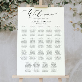 Elegantes Script 19 Tables Willkommenssymbol Poster