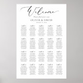 Elegantes Script 20 Tables Willkommenssymbol Poster (Vorne)