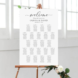 Elegantes Script 22 Tables Willkommenssymbol Poster