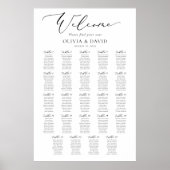 Elegantes Script 24 Tables Willkommenssymbol Poster (Vorne)